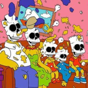 マット・ゴンデック　「Simpsons Nuclear Family」の買取作品画像　シルクスクリーン